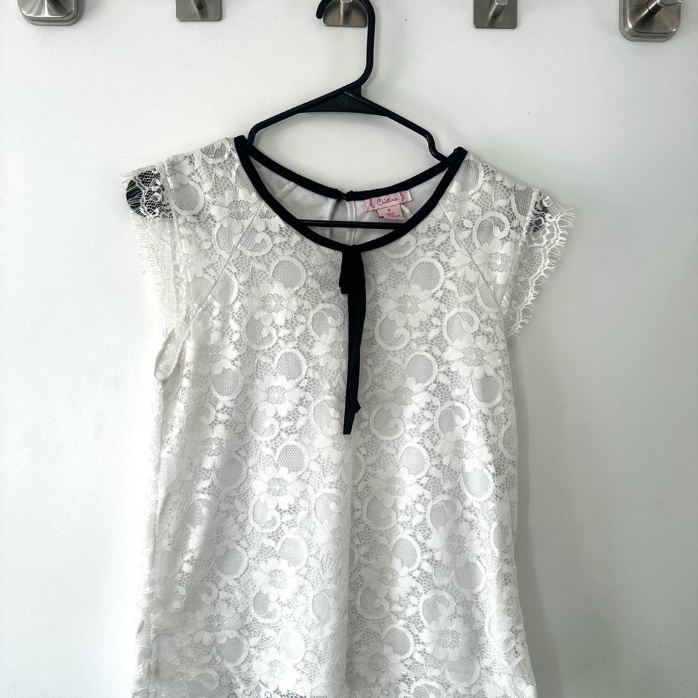 Elegant White Lace Top